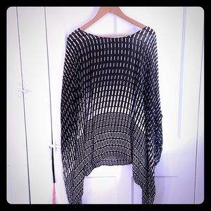 Black and white scarf top from Avenue